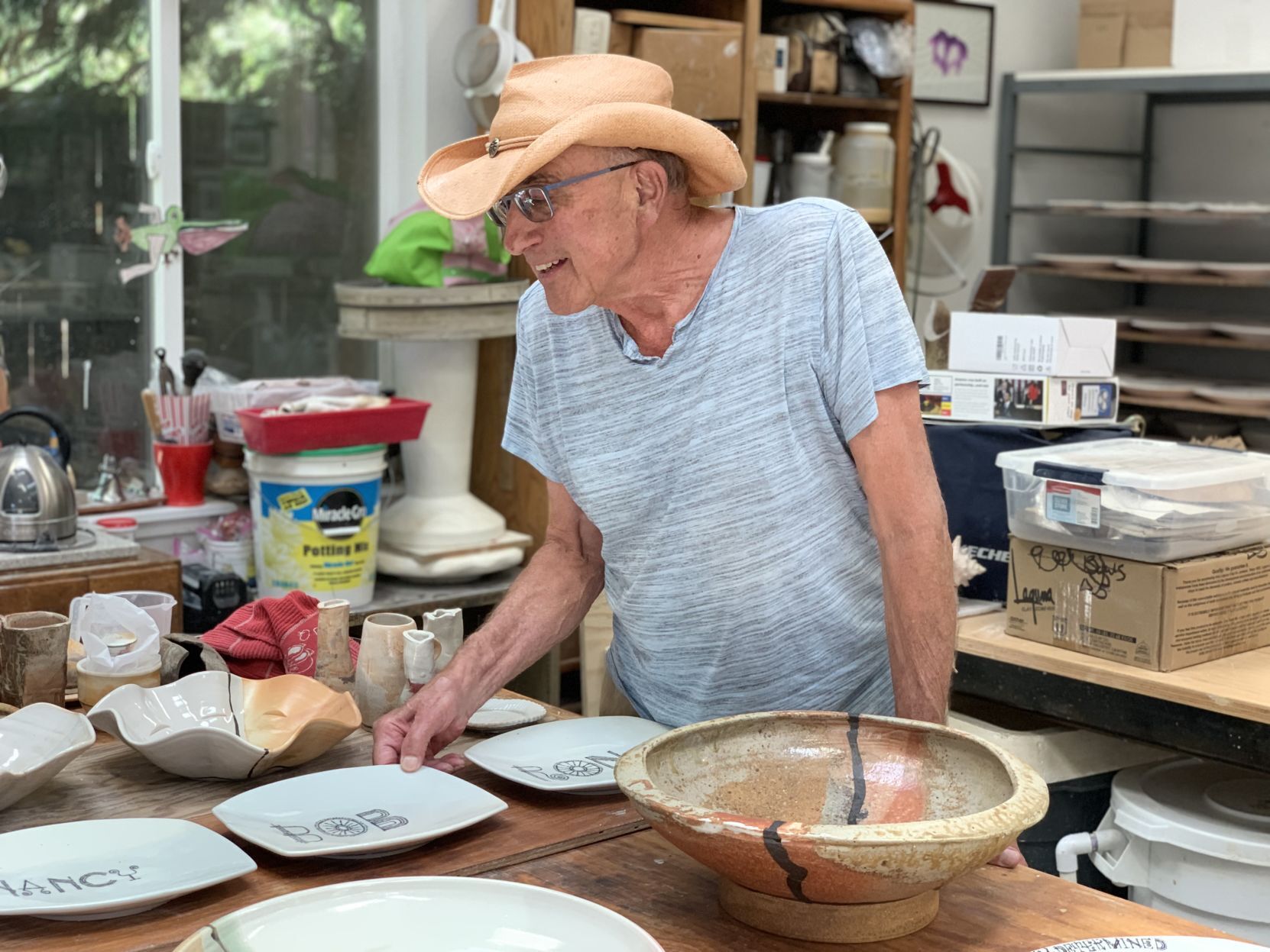 Tom Collins of Napa made art for the president
